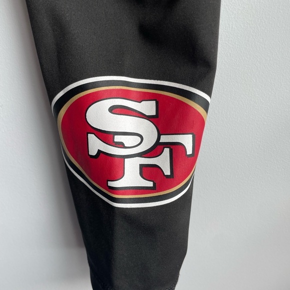 San Francisco 49ers Women’s Calf Logo Black Leggings - Picture 4 of 13